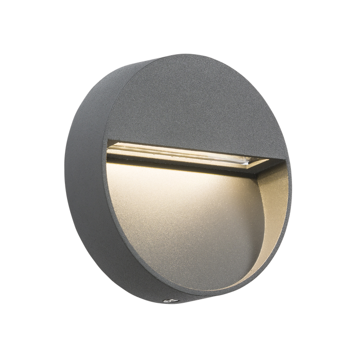 Knightsbridge LWR2G 230V IP44 2W LED Round Wall/Guide Light - Grey Light Switches Knightsbridge - Sparks Warehouse