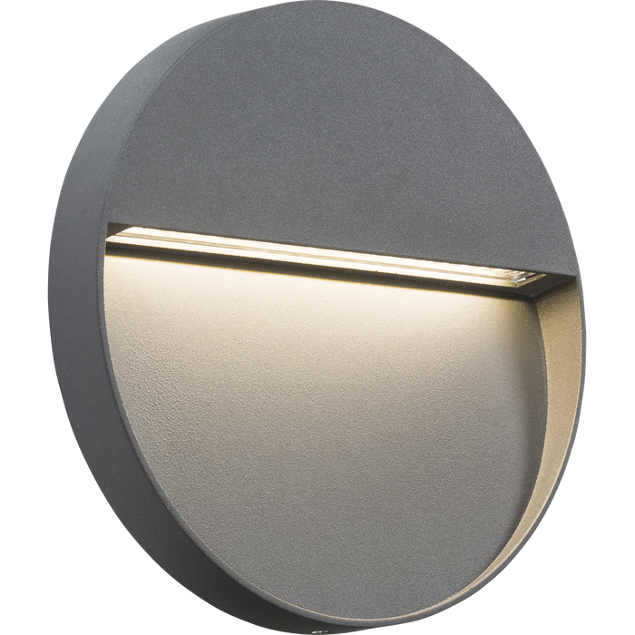 Knightsbridge LWR4G 230V IP44 4W LED Round Wall/Guide light - Grey Light Switches Knightsbridge - Sparks Warehouse