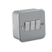 Knightsbridge M4000 Metal Clad 10A 3G 2 Way Switch Metal Clad Knightsbridge - Sparks Warehouse