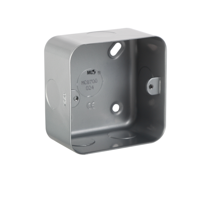 Knightsbridge M8700 Metal Clad 1G Back Box Metal Clad Knightsbridge - Sparks Warehouse