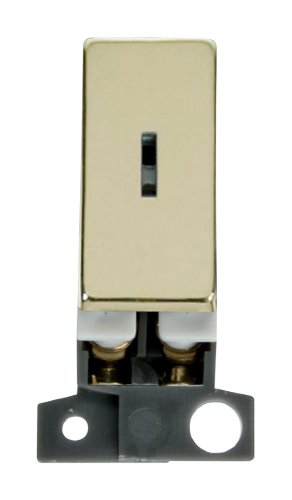 Scolmore MD003BR - 2 Way Ingot 10AX Keyswitch - Brass MiniGrid Scolmore - Sparks Warehouse