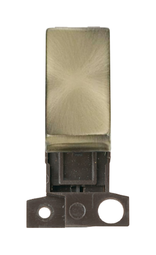 Scolmore MD004AB - 2 Way Retractive Ingot 10A Switch - Antique Brass MiniGrid Scolmore - Sparks Warehouse