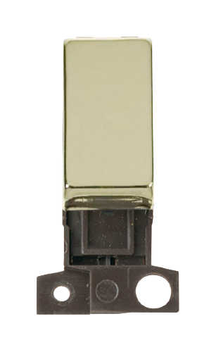 Scolmore MD004BR - 2 Way Retractive Ingot 10A Switch - Brass MiniGrid Scolmore - Sparks Warehouse