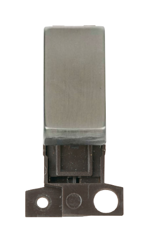 Scolmore MD004SS - 2 Way Retractive Ingot 10A Switch - Stainless Steel MiniGrid Scolmore - Sparks Warehouse