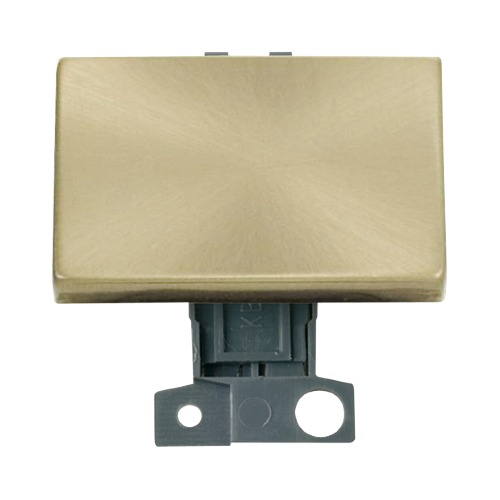 Scolmore MD009SB - 2 Way Ingot 10AX “Paddle” Switch - Satin Brass MiniGrid Scolmore - Sparks Warehouse