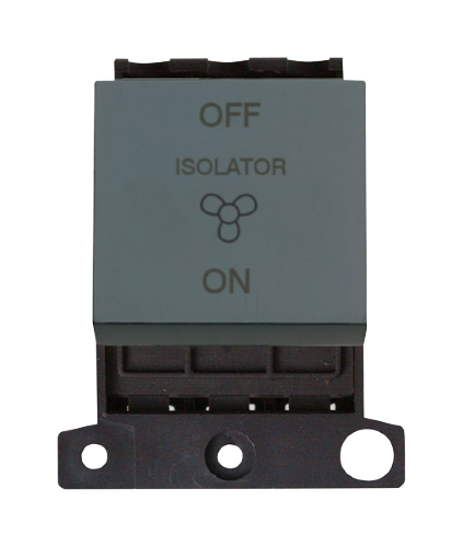 Scolmore MD020BK - 10A 3 Pole Fan Module - Black MiniGrid Scolmore - Sparks Warehouse