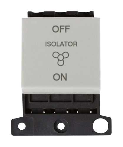Scolmore MD020WH - 10A 3 Pole Fan Module - Click White MiniGrid Scolmore - Sparks Warehouse