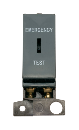 Scolmore MD029BK - 13A Resistive DP Keyswitch “Emergency Test” - Black MiniGrid Scolmore - Sparks Warehouse