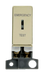 Scolmore MD029BR - 13A Resistive DP Ingot Keyswitch “Emergency Test” - Brass MiniGrid Scolmore - Sparks Warehouse