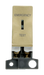 Scolmore MD029SB - 13A Resistive DP Ingot Keyswitch “Emergency Test” - Satin Brass MiniGrid Scolmore - Sparks Warehouse