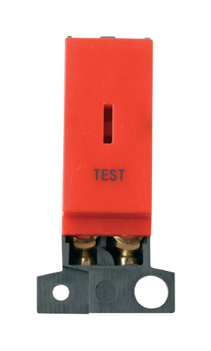 Scolmore MD046RDTT - 13A Resistive DP Key Switch - Red “Test” MiniGrid Scolmore - Sparks Warehouse