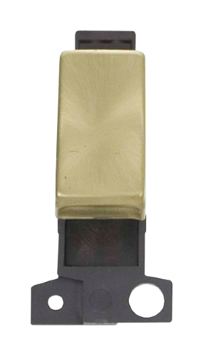 Scolmore MD070SB - 10A 3 Position Ingot Switch - Satin Brass MiniGrid Scolmore - Sparks Warehouse