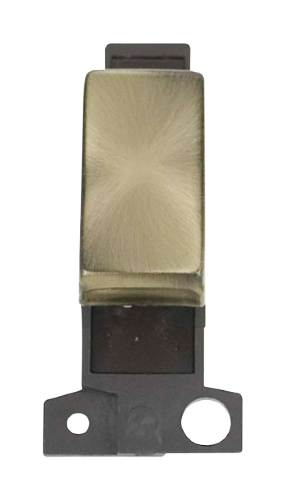 Scolmore MD075AB - 10A 3 Position Retractive Ingot Switch - Antique Brass MiniGrid Scolmore - Sparks Warehouse