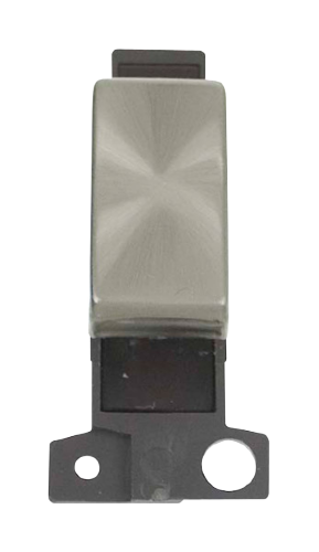 Scolmore MD075BS - 10A 3 Position Retractive Ingot Switch - Brushed Stainless Steel MiniGrid Scolmore - Sparks Warehouse