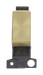 Scolmore MD075SB - 10A 3 Position Retractive Ingot Switch - Satin Brass MiniGrid Scolmore - Sparks Warehouse