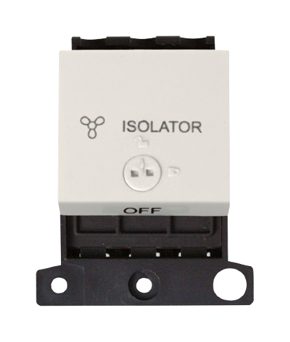 Scolmore MD220PW - 10A 3 Pole Lockable Fan Module - Polar White MiniGrid Scolmore - Sparks Warehouse