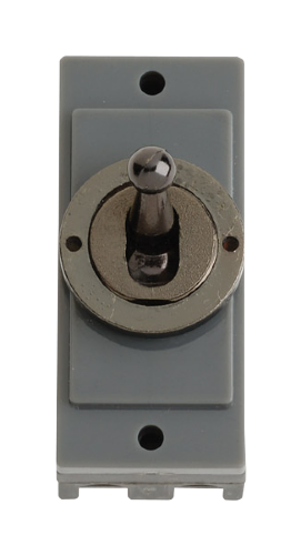 Scolmore MD9102BN - 10AX 2 Way Toggle Switch Module - Black Nickel Toggle Modules Scolmore - Sparks Warehouse