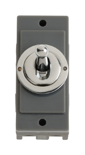 Scolmore MD9102CH - 10AX 2 Way Toggle Switch Module - Chrome Toggle Modules Scolmore - Sparks Warehouse