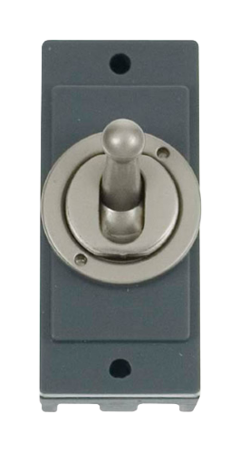 Scolmore MD9125PN - 10AX Intermediate Toggle Switch Module - Pearl Nickel Toggle Modules Scolmore - Sparks Warehouse