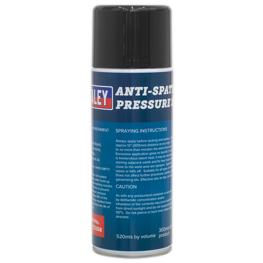 Sealey - MIG/722308 Anti-Spatter Pressure Spray 300ml Consumables Sealey - Sparks Warehouse