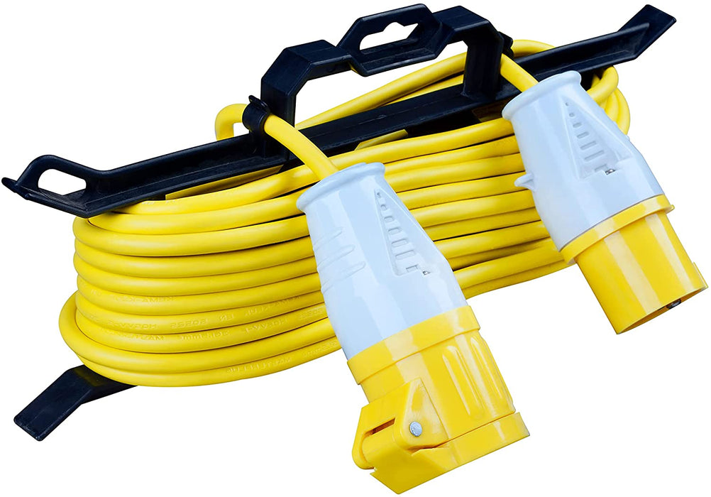 Luceco LVIL15 Socket 15m 16A 110V In-Line Extension Lead + Cable Tidy Site Lighting Luceco - Sparks Warehouse
