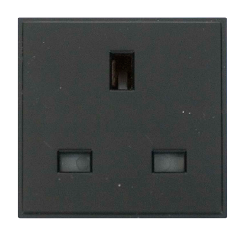 Scolmore MM010BK - 13A UK Socket Outlet - Black New Media Scolmore - Sparks Warehouse