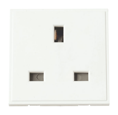 Scolmore MM010WH - 13A UK Socket Outlet - Polar White New Media Scolmore - Sparks Warehouse