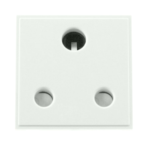 Scolmore MM033WH - 15A Round Pin New Media Socket - White New Media Scolmore - Sparks Warehouse
