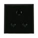 Scolmore MM038BK - 5A Round Pin New Media Socket - Black New Media Scolmore - Sparks Warehouse