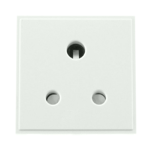 Scolmore MM038WH - 5A Round Pin New Media Socket - White New Media Scolmore - Sparks Warehouse