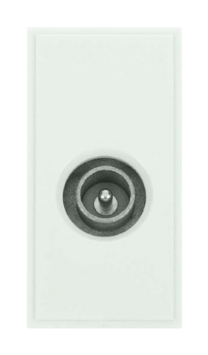 Scolmore MM415WH - Single Male Coaxial - Polar White New Media Scolmore - Sparks Warehouse