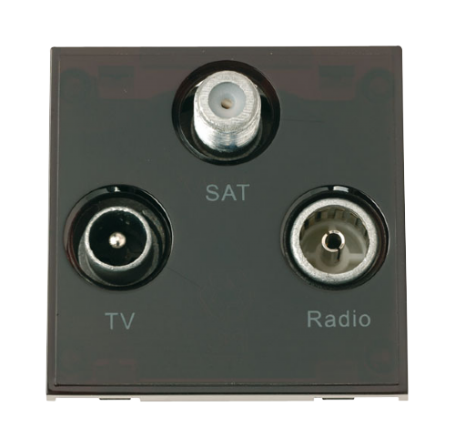 Scolmore MM430BK - Triplexed TV,  Radio And Satellite - Black New Media Scolmore - Sparks Warehouse