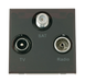 Scolmore MM430BK - Triplexed TV,  Radio And Satellite - Black New Media Scolmore - Sparks Warehouse
