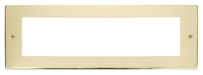 Scolmore MP508BR - Small Media Front Plate (8 Module) - Brass New Media Scolmore - Sparks Warehouse