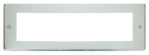Scolmore MP508CH - Small Media Front Plate (8 Module) - Chrome New Media Scolmore - Sparks Warehouse