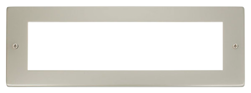 Scolmore MP508PN - Small Media Front Plate (8 Module) - Pearl Nickel New Media Scolmore - Sparks Warehouse