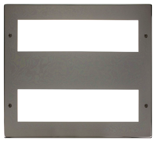 Scolmore MP516BN - Large Media Front Plate (2 x 8 Module) - Black Nickel New Media Scolmore - Sparks Warehouse