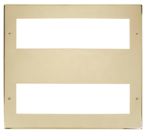 Scolmore MP516BR - Large Media Front Plate (2 x 8 Module) - Brass New Media Scolmore - Sparks Warehouse