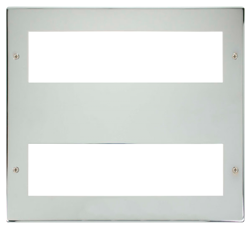 Scolmore MP516CH - Large Media Front Plate (2 x 8 Module) - Chrome New Media Scolmore - Sparks Warehouse