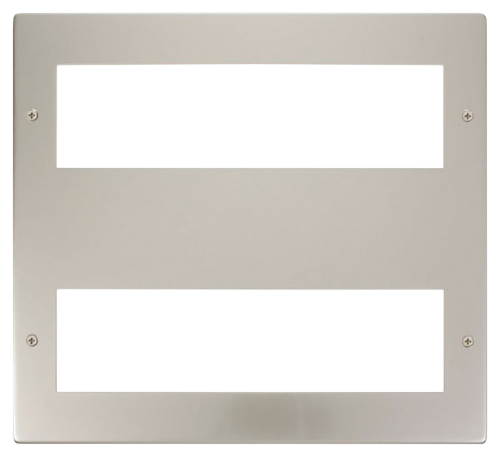 Scolmore MP516PN - Large Media Front Plate (2 x 8 Module) - Pearl Nickel New Media Scolmore - Sparks Warehouse