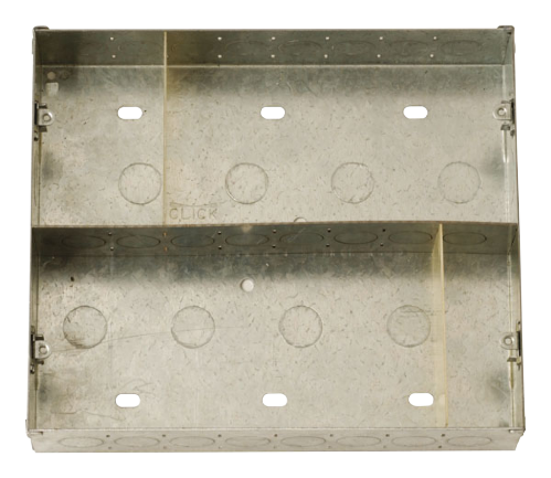 Scolmore MP525 - Media Plate 47mm Deep Back Box With Central Divider (16 Mod) New Media Scolmore - Sparks Warehouse