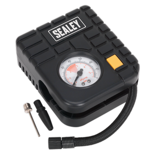 Sealey - MS163 Micro Air Compressor with Work Light 12V Motorcycle Tools Sealey - Sparks Warehouse