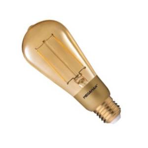 240v 3w E27 LED ST58x152mm 2200K Gold Dimmable - 146409 - Megaman LED Lighting Megaman - Sparks Warehouse