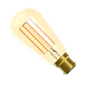 Casell Filament LED ST64 Edison" Gold Tinted 240v 8w B22d 740lm 2200°k Dimmable - 0635635607364"