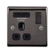 BG Nexus NBN21U2B 13A Single Switched Socket + USB - BG - Sparks Warehouse