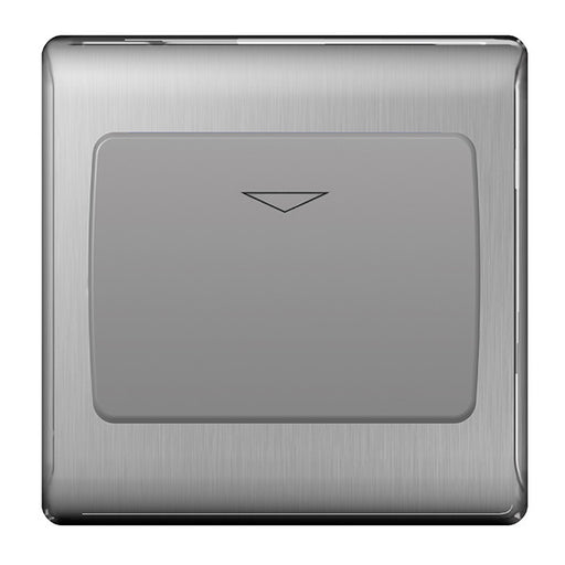 BG Nexus NBSKYCSG Brushed Steel 16A Hotel Key Card Switch - BG - sparks-warehouse