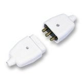 BG NC103PW 3 Pin 10 Amp Heavy Duty Plug - White 10A HEAVY DUTY Plug White - BG - sparks-warehouse