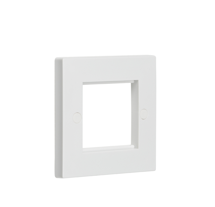 Knightsbridge NET2GWH 2G Modular Face Plate - White Faceplate Knightsbridge - Sparks Warehouse