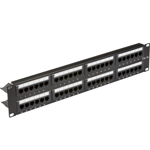 Knightsbridge NET48C5E 19 Inch 2U 48-port UTP CAT5e patch panel ML Knightsbridge - Sparks Warehouse