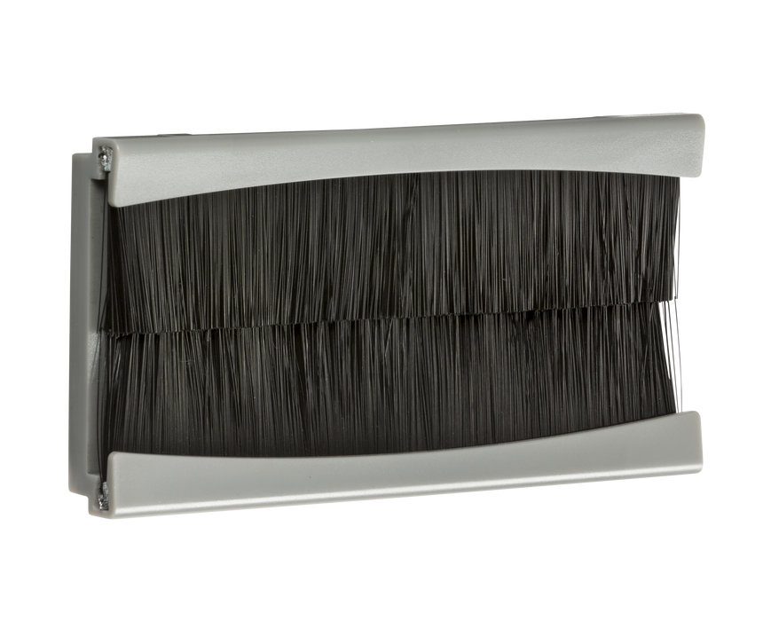 Knightsbridge NETBR4GGY Brush Flex and Cable Outlet Module - Grey (100 x 50mm) Modules Knightsbridge - Sparks Warehouse